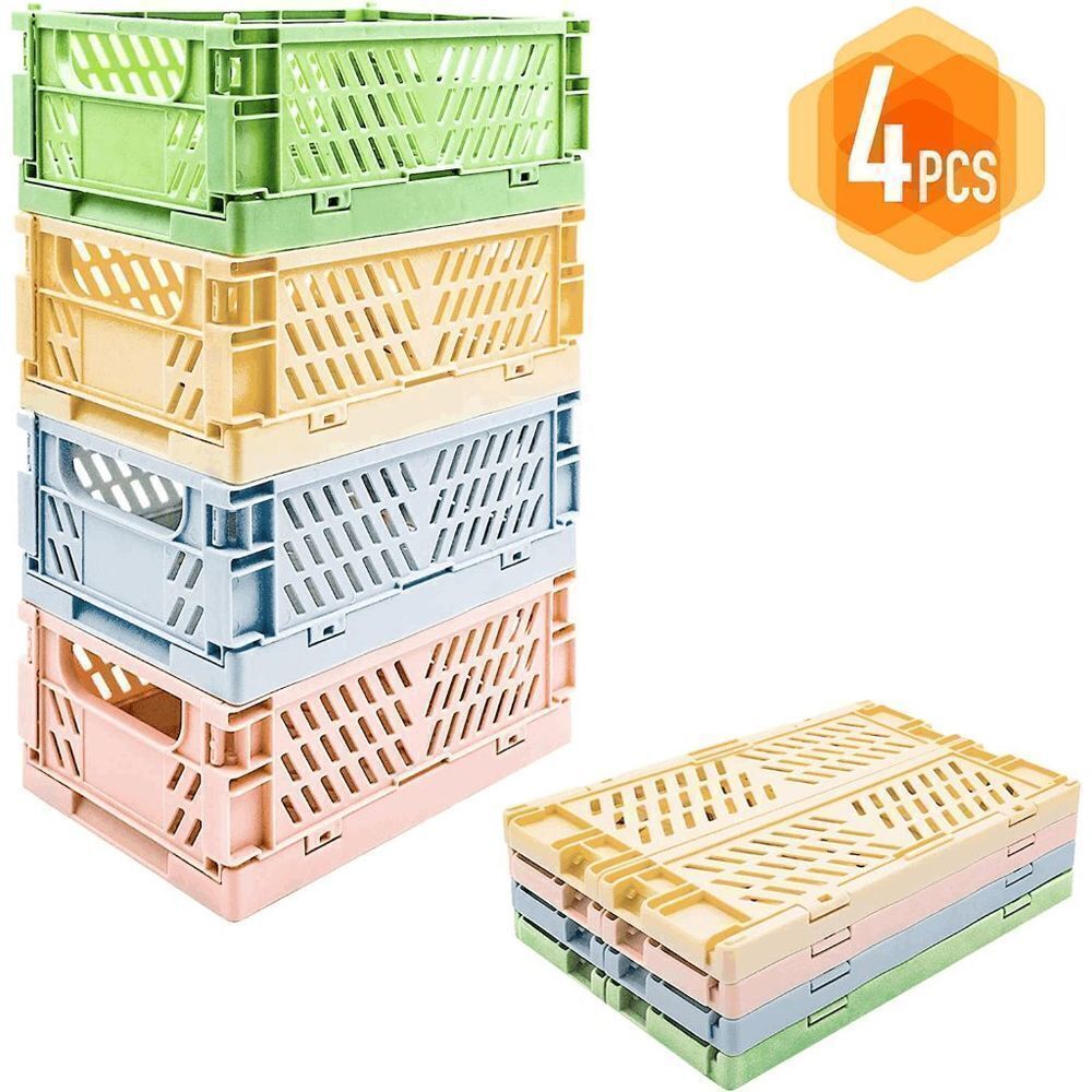 4-Pack Mini Baskets Storage Bin Organizer for Shelf Home Kitchen Classroom